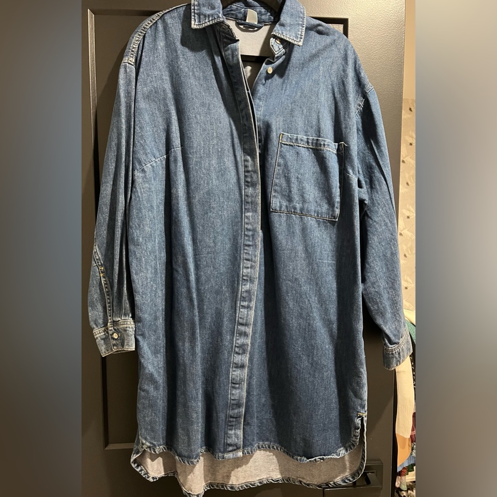 Denim shirt dress